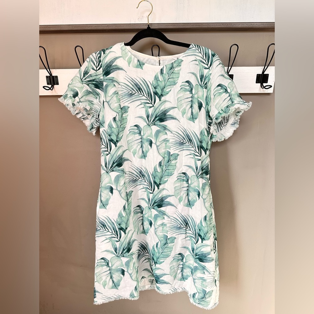 Tommy Bahama Island Breeze Ruffle Sleeve Dress Sz M